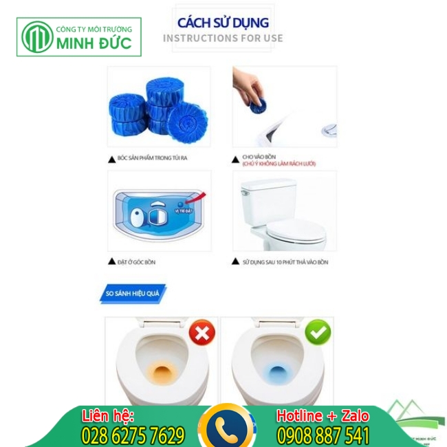 Lưu ý khi sử dụng viên tẩy bồn cầu