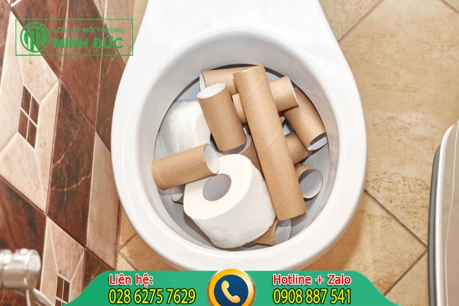 Do giấy vệ sinh từ bồn cầu