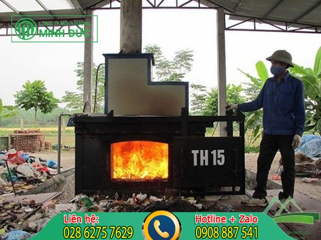 Sử dụng l&ograve; xử l&yacute; r&aacute;c thải sinh hoạt