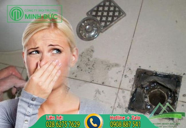 kiểm tra cống để khử mùi hôi nhà vệ sinh