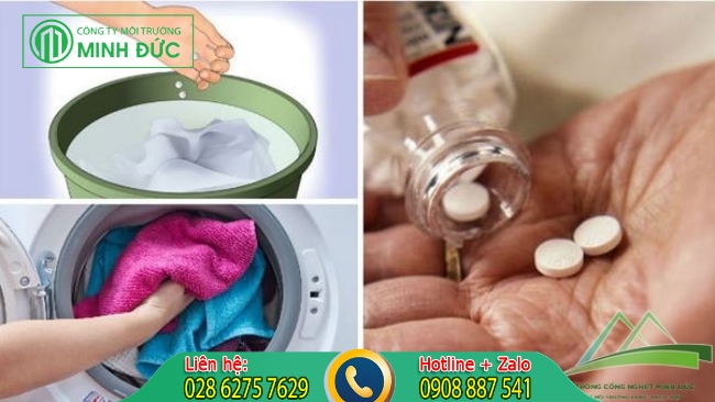 C&aacute;ch tẩy mốc tr&ecirc;n quần &aacute;o m&agrave;u với thuốc Aspirin